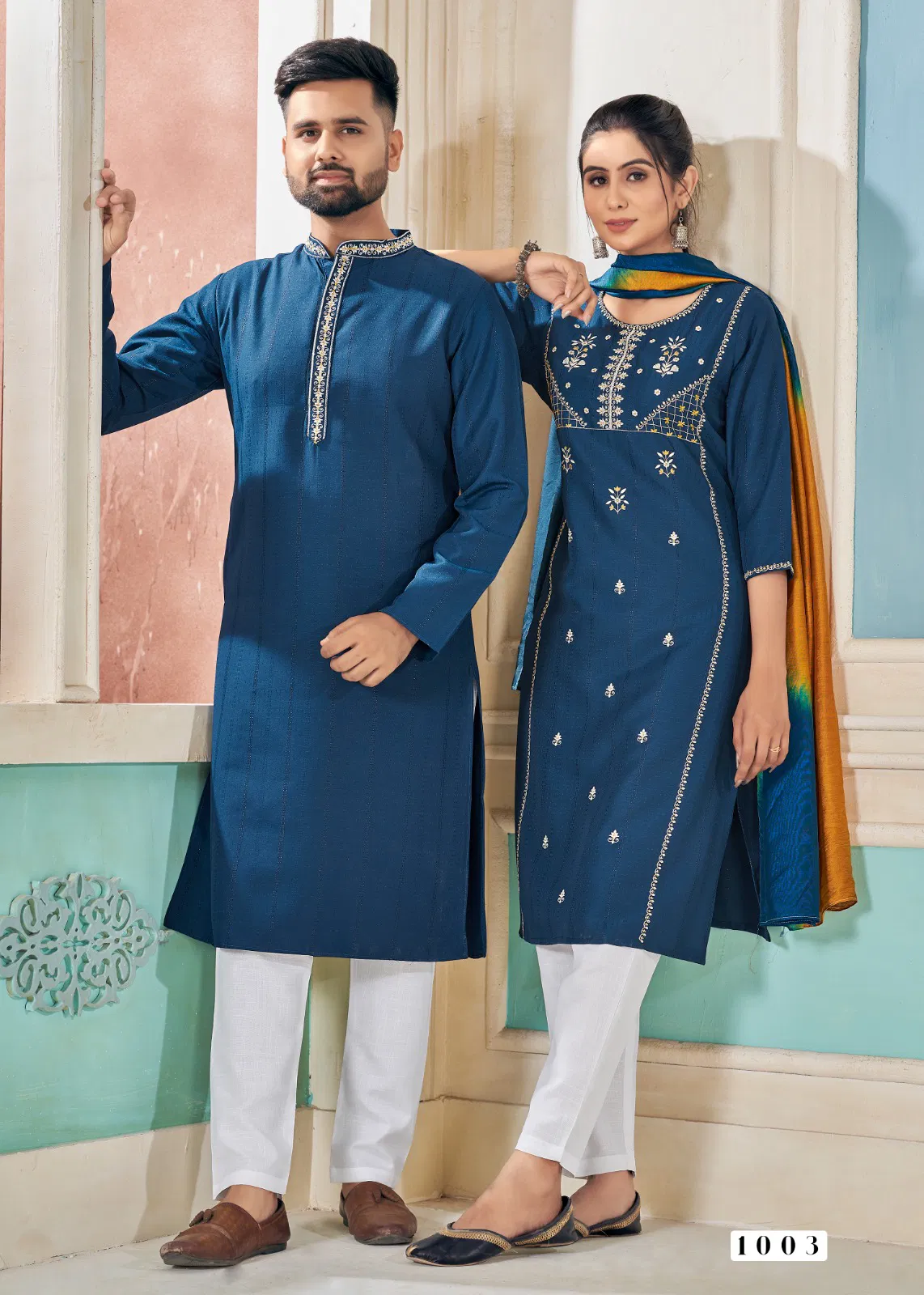 Royal Couple V 13 Embroidery Couple Wear Readymade Suits